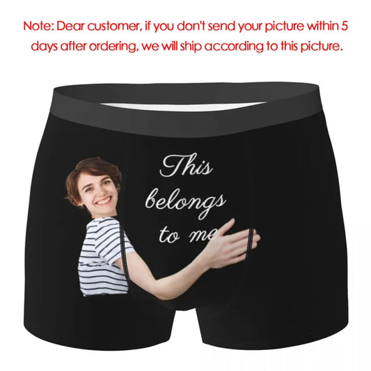 Personalize Boxer with Face Custom Photo Man'S Underwear Gift for Man Boyfriend Anniversary/Birthday/Wedding Gifts